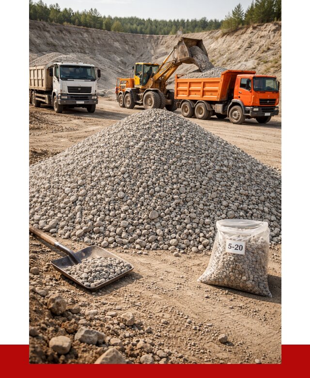 Доломитовый щебень фр. 5-20 в Нефтекамске от 4313 р. | ПРОНЕРУДНтк