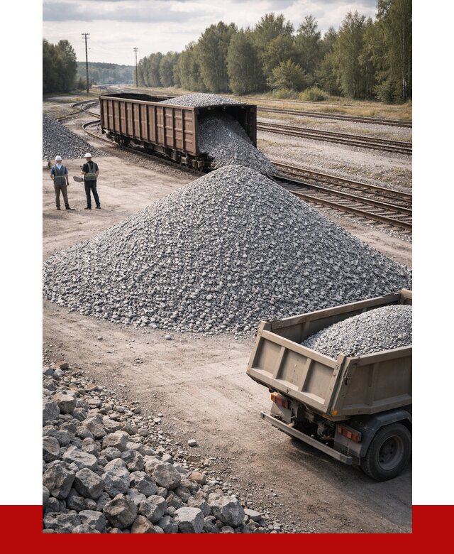 Железнодорожный щебень 20-60 в Нефтекамске от 1746 р. | ПРОНЕРУДНтк