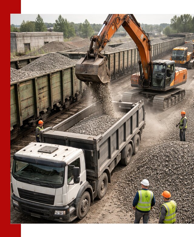 Железнодорожный щебень фракция 25–60 для поставок в Нефтекамске