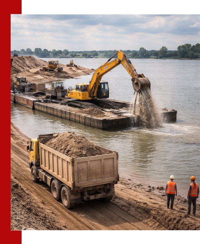 Намывной песок с доставкой в Нефтекамске оптом и в розницу