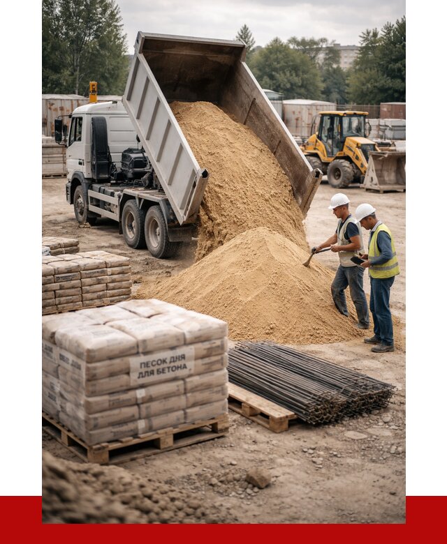 Песок для бетона в Нефтекамске от 2567 р. с доставкой, ПРОНЕРУДНтк