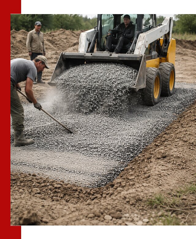 Устройство щебеночной подушки в Нефтекамске для дорог и фундаментов